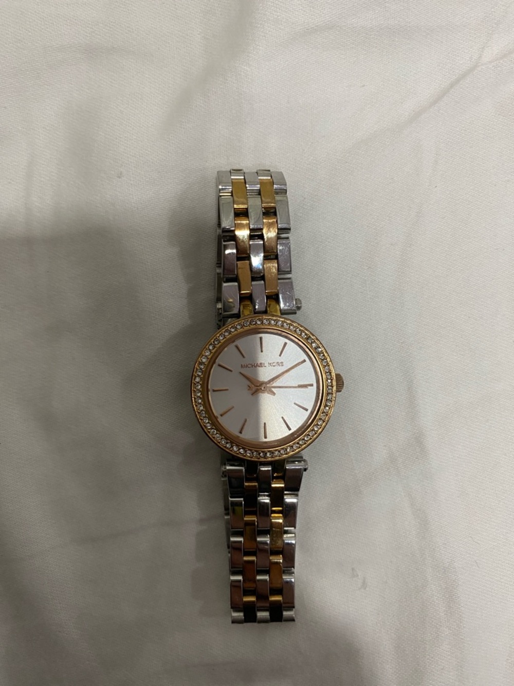 Michael Kors Two-Tone Gold and Silver Crystal Accent Watch